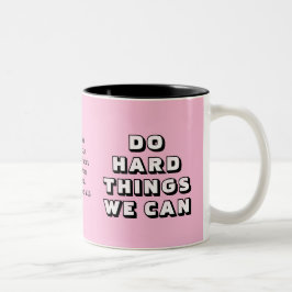 Pink DO HARD DINGEN Tweekleurige Koffiemok
