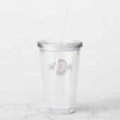Pink Dog Digital Reizenmok RVS Acryl Drinkbeker (Achterkant)