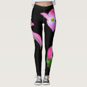 Pink Dogwood Bloemenprint Leggings (Voorkant)