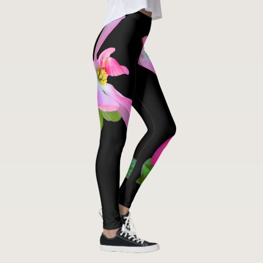 Pink Dogwood Bloemenprint Leggings (Rechts)