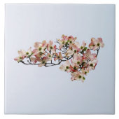 Pink Dogwood Branch Tegeltje (Voorkant)