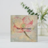 Pink Dogwood Flower Baby shower Kaart (Staand voorkant)