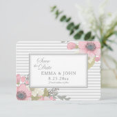 Pink Dogwood Save the Date aangekondigd Kaart (Staand voorkant)