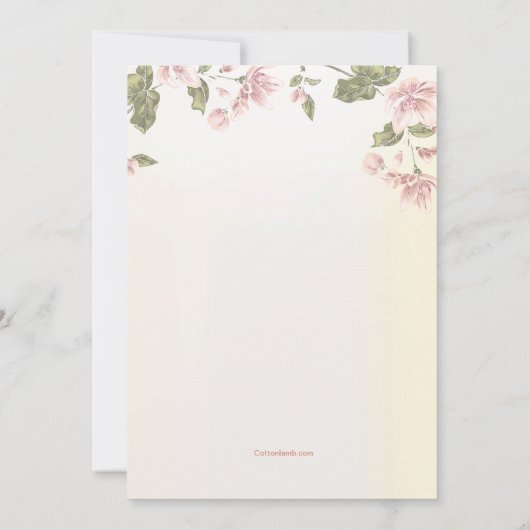 Pink Dogwoods Religieuze uitnodiging (Achterkant)