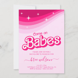 Pink Doll Fancy en Fabulous Bachelorette Party Kaart