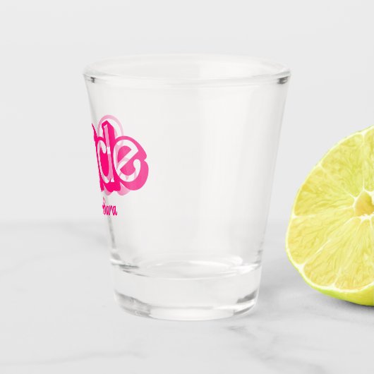 Pink Doll Fancy en Fabulous Bachelorette Party Shot Glas (Rechts)