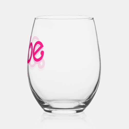 Pink Doll Fancy en Fabulous Bachelorette Party Wijnglas Zonder Voet (Links)