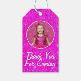 Pink Doll Gilter Birthday Custom Gift Tags Cadeaulabel