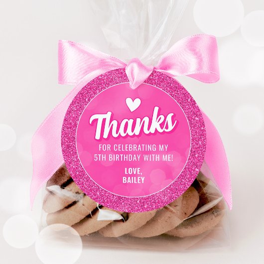 Pink Doll Verjaardag Cadeau Labels