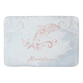 Pink Dolphin Personalized Bath Mat (Voorkant)