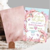 Pink Dolphins Zee Party Eerste Verjaardag Meisje Kaart