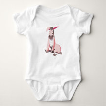 Pink Donkey Funny Baby Bodysuit