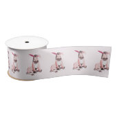 Pink Donkey Funny Ribbon Satijnen Lint (Spoel)
