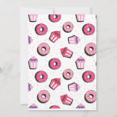 Pink Donut 2e verjaardag uitnodiging (Achterkant)