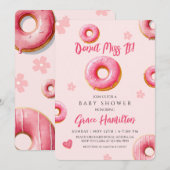 Pink Donut Baby shower voor meisjes Kaart (Voorkant / Achterkant)