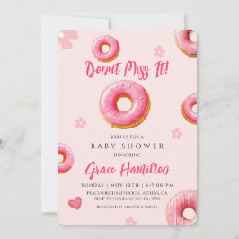 Pink Donut Baby shower voor meisjes Kaart