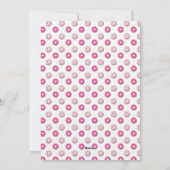 Pink Donut Birthday Invitation Kaart (Achterkant)