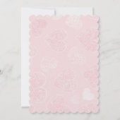 Pink Donut & Candy Theme Birthday Invite Kaart (Achterkant)