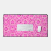 Pink Donut Check Bureaumat (Keyboard & Muis)