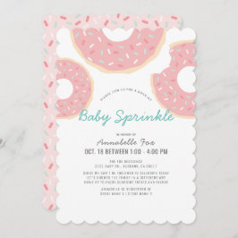 Pink Donut Drive-by Baby Sprinkle Shower Kaart