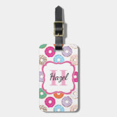 Pink Donut Luggage Tag Bagagelabel (Voorkant verticaal)