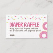 Pink Donut Luier Raffle Ticket Informatiekaartje (Voorkant)