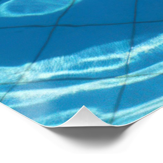 Pink Donut Pool Float in Crystal Blue Water Perfect Poster (Hoek)