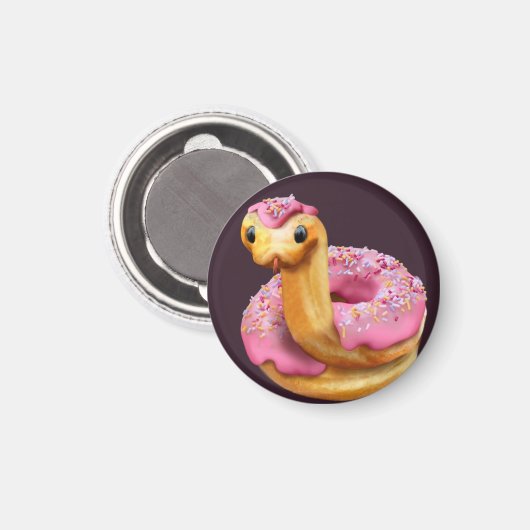 Pink Donut Snake Magneet (Voorkant / Achterkant)