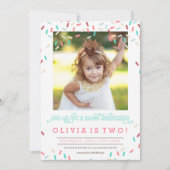 PINK DONUT SPRINKLES BIRTHDAY INVITATION KAART (Voorkant)