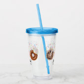 Pink Donut Sprinkles Fun Quote Cute Add Name  Acryl Drinkbeker (Links)