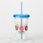 Pink Donut Sprinkles Fun Quote Cute Add Name  Acryl Drinkbeker (Voorkant)