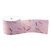 Pink Donut Sprinkles Print Ribbon Grosgrain Lint (Spoel)