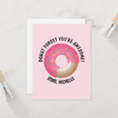 Pink Donut vergeet dat je geweldige bent XOXO Vale Kaart (Voorkant / Achterkant in situ)