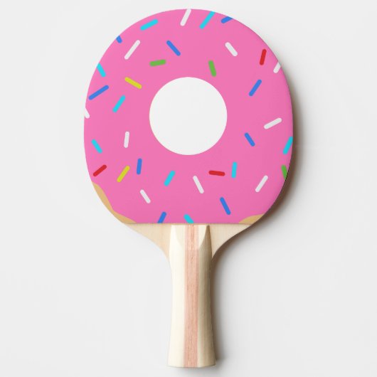 Pink Donut With Sprinkles Tafeltennisbatje (Voorkant)