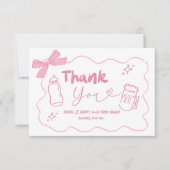 Pink Doodle Baby is Brouwen Bedankt Card (Voorkant)