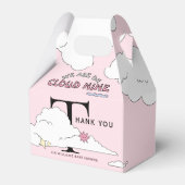 Pink Doodle Cloud Nine Baby shower Bedankdoosjes (Voorkant Zijde)