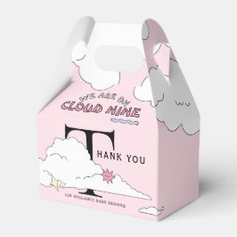 Pink Doodle Cloud Nine Baby shower Bedankdoosjes