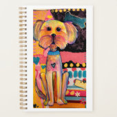 Pink Doodle Dog (Blank Inside) Planner (Voorkant)