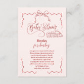 Pink Doodle Toys Bow Baby shower Boeken voor Baby Informatiekaartje (Voorkant)