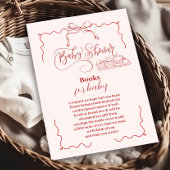 Pink Doodle Toys Bow Baby shower Boeken voor Baby Informatiekaartje