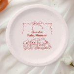 Pink Doodle Toys Bow Baby shower Papieren Bordje<br><div class="desc">Serveer stijl en charme met onze Doodle Hand-Drawn Bow Baby shower Paper Borden. Met een prachtig handgeschetst boogontwerp in zachte pasteltinten, voegen deze borden een grillige maar toch elegante touch toe aan uw baby showers tafelomgeving. Perfect gesorteerd op maaltijden, snacks of desserts, hun stevige constructie zorgt voor duurzaamheid met behoud...</div>