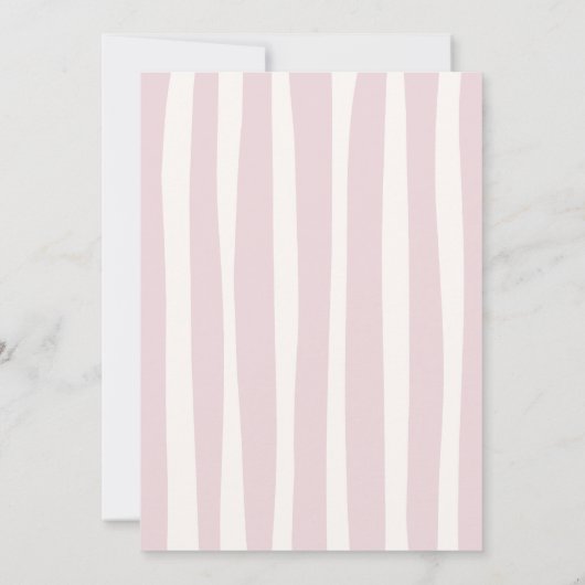 Pink Doodle Wavy Lijst Afstuderen Kaart (Achterkant)