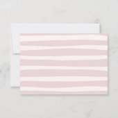 Pink Doodle Wavy Lijst Wedding RSVP Kaartje (Achterkant)