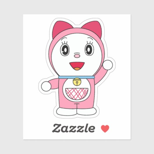Pink Dorami Doraemon Anime Fanart Sticker (Vel)