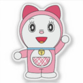 Pink Dorami Doraemon Anime Fanart Sticker (Voorkant)