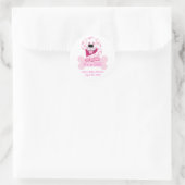 Pink Dot Puppy Dog Baby shower Favor Stickers (Tas)