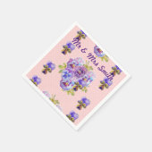 Pink Dot Shabby Chic Pansy Decor Serviette Napkins Servet (Hoek)