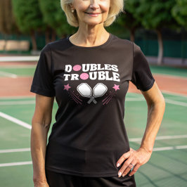 Pink Doubles Problemen Pickleball Partner Toernooi T-shirt