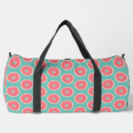 Pink Doughnut with Sprinkles Pattern on Aqua Blue Plunjezak