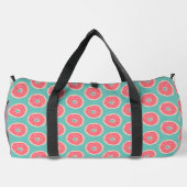 Pink Doughnut with Sprinkles Pattern on Aqua Blue Plunjezak (Achterkant)